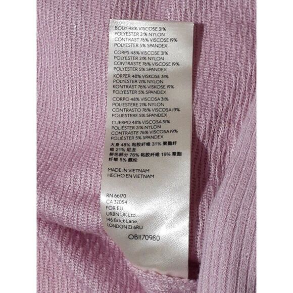 Free People We The Free Pink Snowy Thermal Side Split Long Sleeves  Extra Small - Picture 8 of 8